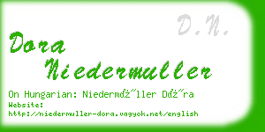 dora niedermuller business card